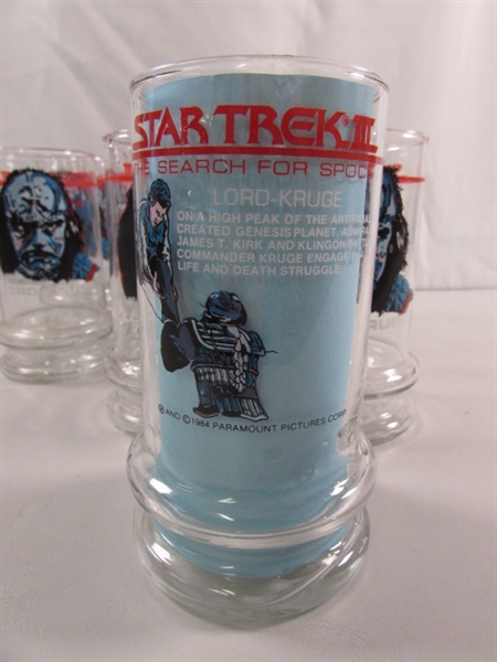 1984 STAR TREK DRINKING GLASSES