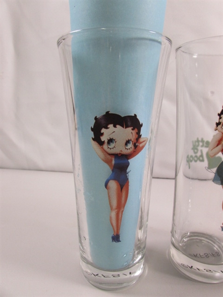 VINTAGE BETTY BOOP FLARED HI-BALL GLASSES