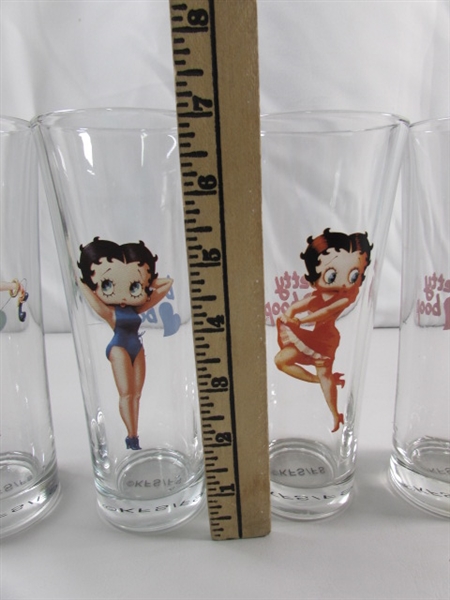 VINTAGE BETTY BOOP FLARED HI-BALL GLASSES