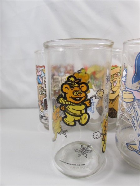 VINTAGE CHARACTER DRINKING GLASSES 1980'S