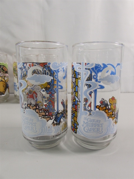 VINTAGE CHARACTER DRINKING GLASSES 1980'S