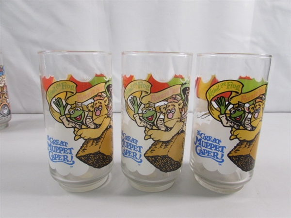 VINTAGE CHARACTER DRINKING GLASSES 1980'S