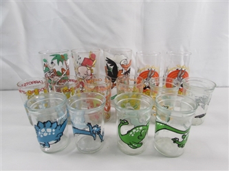 LOONEY TUNES & DINOSAUR GLASSES, JELLY GLASSES & MORE