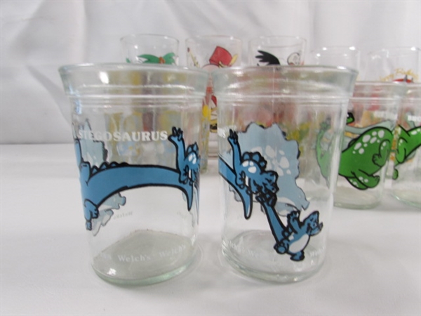 LOONEY TUNES & DINOSAUR GLASSES, JELLY GLASSES & MORE