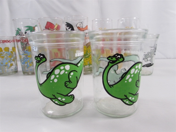 LOONEY TUNES & DINOSAUR GLASSES, JELLY GLASSES & MORE