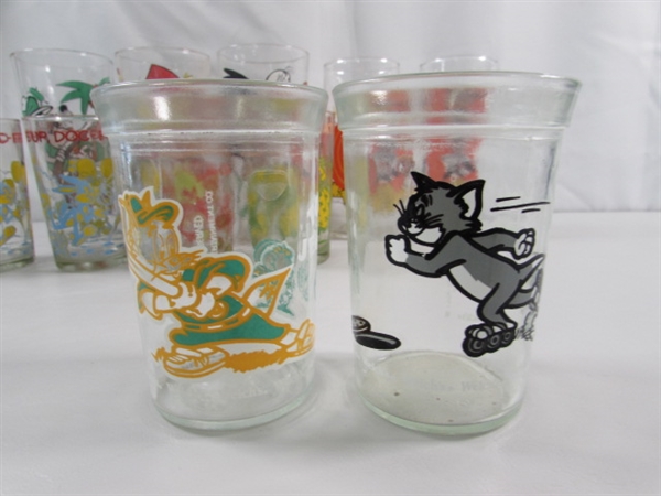 LOONEY TUNES & DINOSAUR GLASSES, JELLY GLASSES & MORE