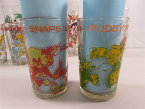 LOONEY TUNES & DINOSAUR GLASSES, JELLY GLASSES & MORE