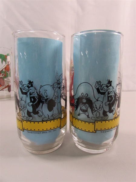 LOONEY TUNES & DINOSAUR GLASSES, JELLY GLASSES & MORE