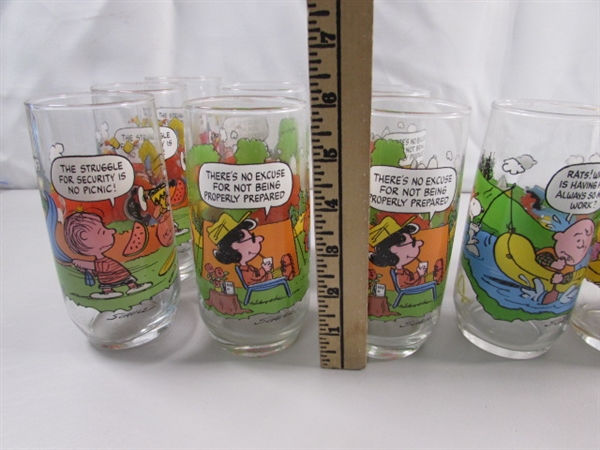 CAMP SNOOPY MCDONALDS DRINKING GLASSES