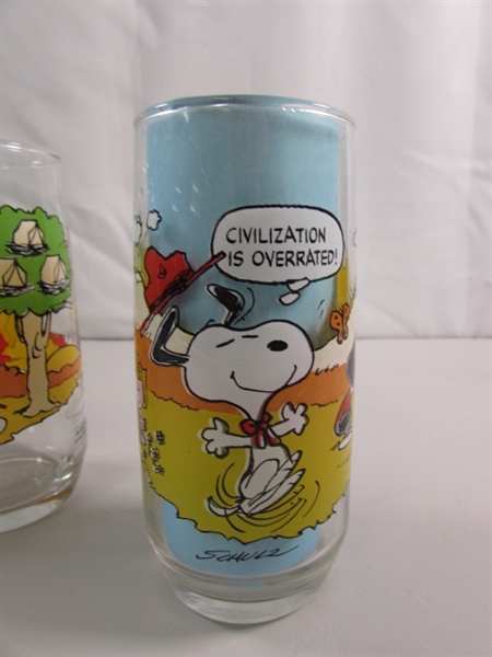 CAMP SNOOPY MCDONALDS DRINKING GLASSES