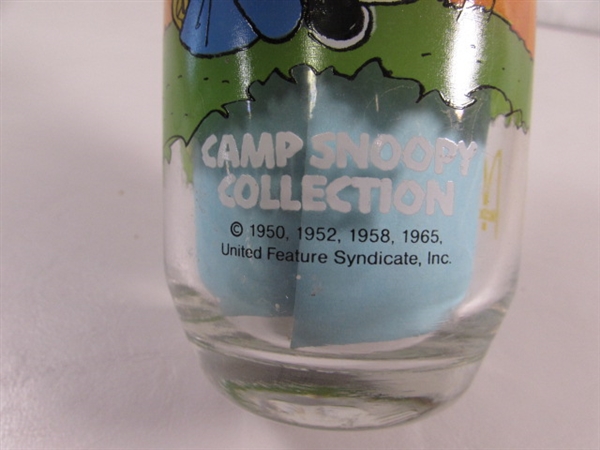 CAMP SNOOPY MCDONALDS DRINKING GLASSES