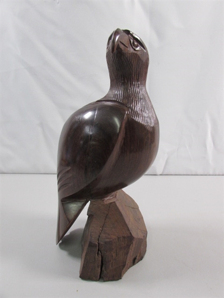 CARVED EAGLE IRONWOOD STATUE