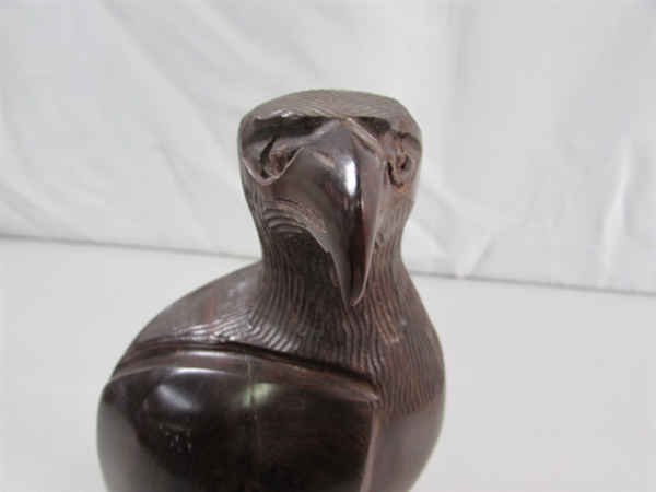 CARVED EAGLE IRONWOOD STATUE