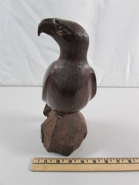 CARVED EAGLE IRONWOOD STATUE