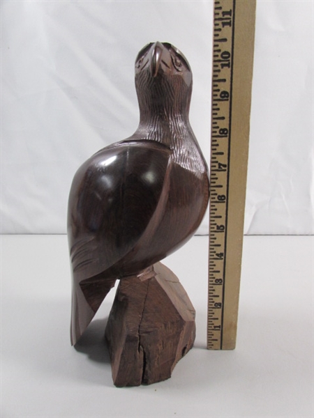 CARVED EAGLE IRONWOOD STATUE