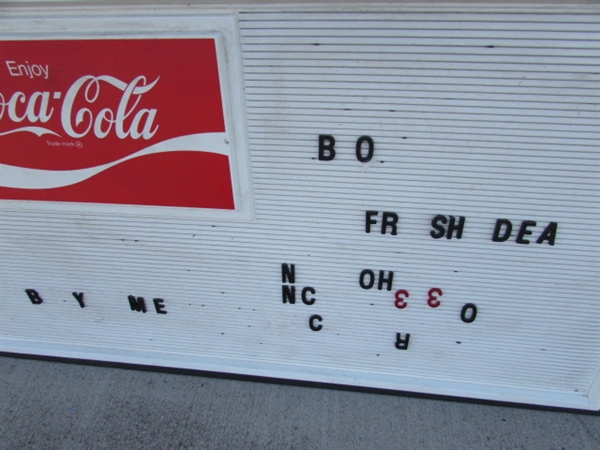 VINTAGE COCA COLA MENU BOARD