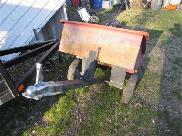 TOW-BEHIND DUMP CART FOR LAWN TRACTOR OR ATV W/1 7/8 BALL HITCH