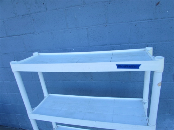 4-TIER PLASTIC SHELVING UNIT