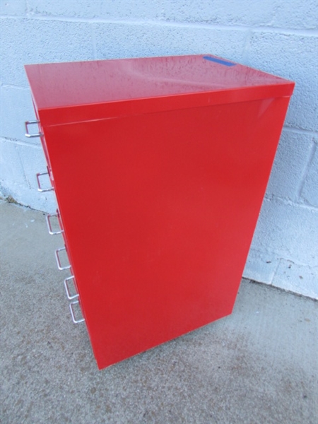 6-DRAWER METAL IKEA HELMER RED ORGANIZER W/WHEELS #1