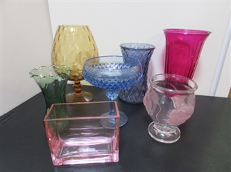 VINTAGE & MODERN COLORED GLASSWARE