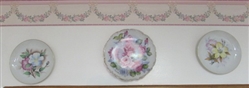 TRIO OF FLORAL DECORATIVE CHINA PLATES