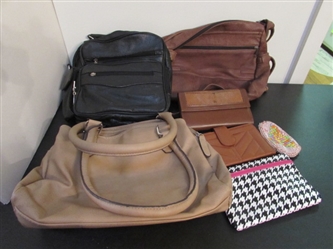 LEATHER & VINYL HANDBAGS & WALLETS