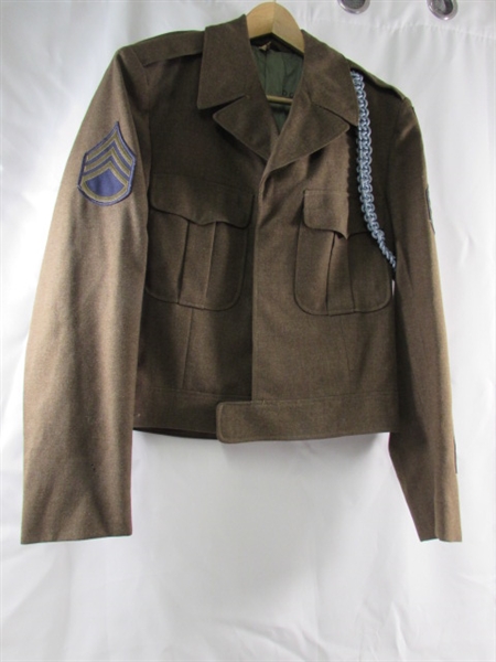 VINTAGE WWII ARMY 8TH DIV IKE JACKET & PANTS - WOOL