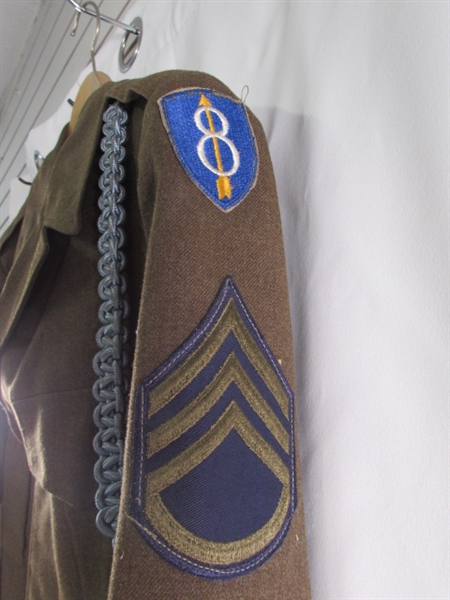 VINTAGE WWII ARMY 8TH DIV IKE JACKET & PANTS - WOOL