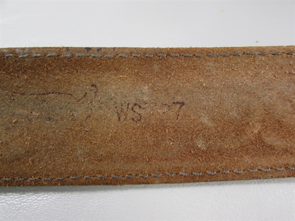 VINTAGE LEATHER AMMO BELT & 2 LEATHER BELTS W/BUCKLES