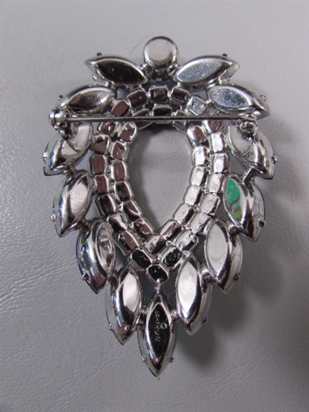 2 VINTAGE BROOCHES W/MATCHING CLIP-ON STYLE EARRINGS