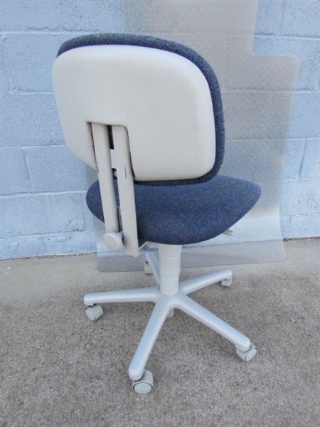 OFFICE CHAIR & PROTECTIVE CARPET MAT