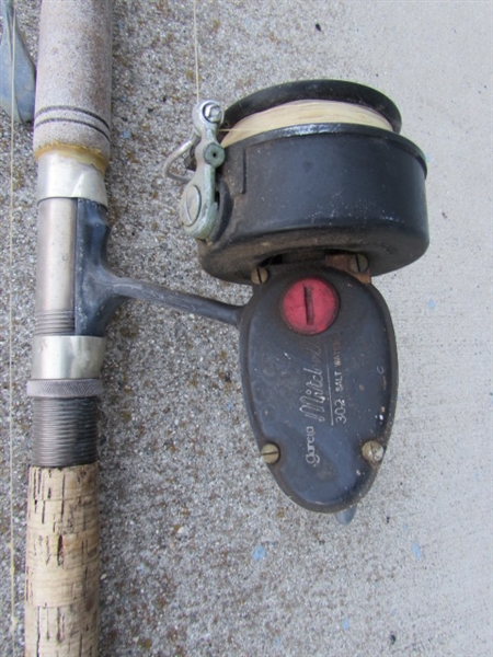 3 VINTAGE FISHING POLES