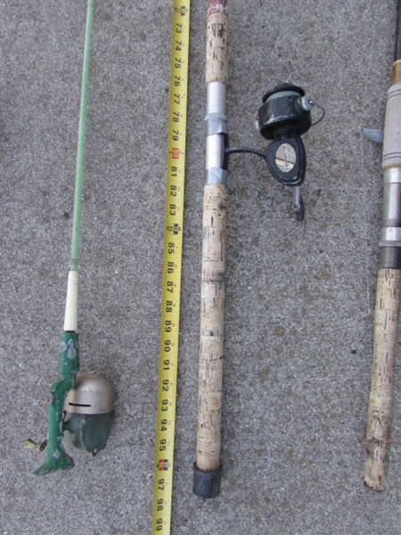 3 VINTAGE FISHING POLES