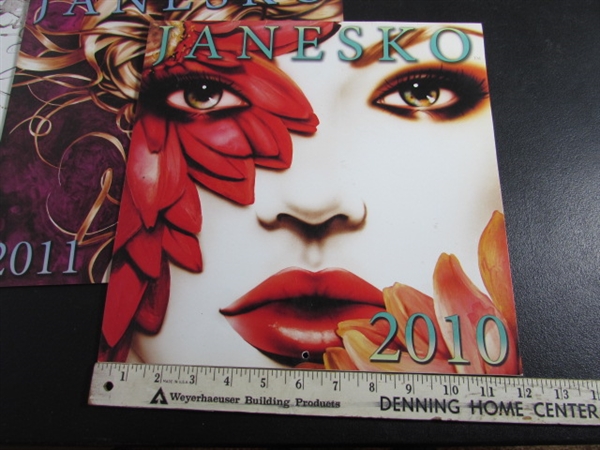 JANESKO CALENDARS AND SIGNED POSTCARD