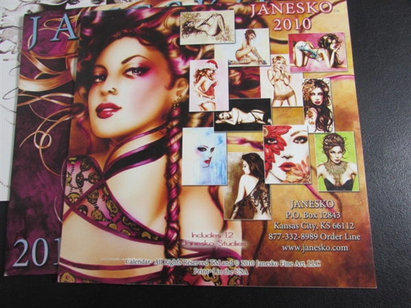 JANESKO CALENDARS AND SIGNED POSTCARD