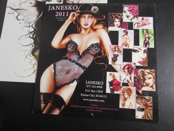 JANESKO CALENDARS AND SIGNED POSTCARD