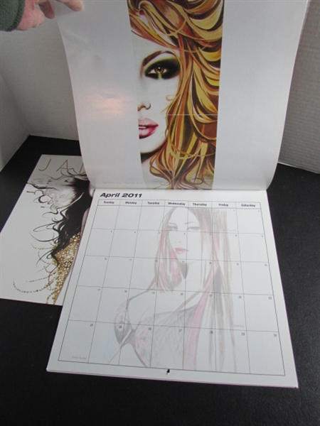 JANESKO CALENDARS AND SIGNED POSTCARD