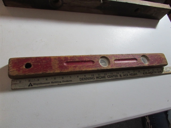 6 VINTAGE WOOD LEVELS