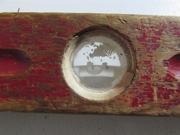 6 VINTAGE WOOD LEVELS