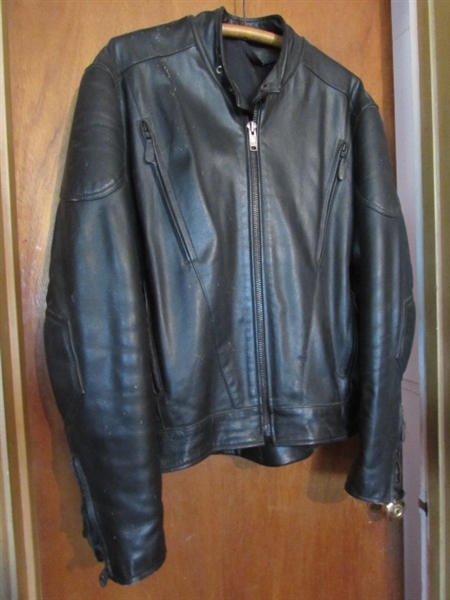 MEN'S LEATHER JACKET W/ZIP-OUT LINER