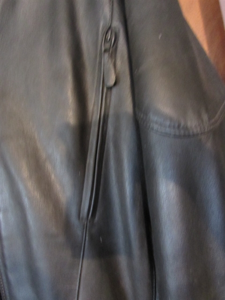 MEN'S LEATHER JACKET W/ZIP-OUT LINER