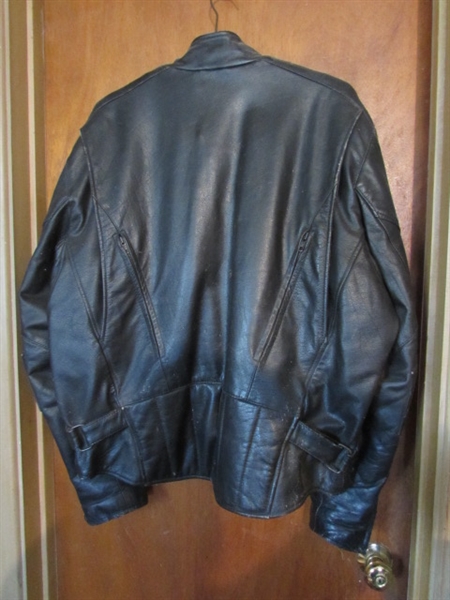 MEN'S LEATHER JACKET W/ZIP-OUT LINER