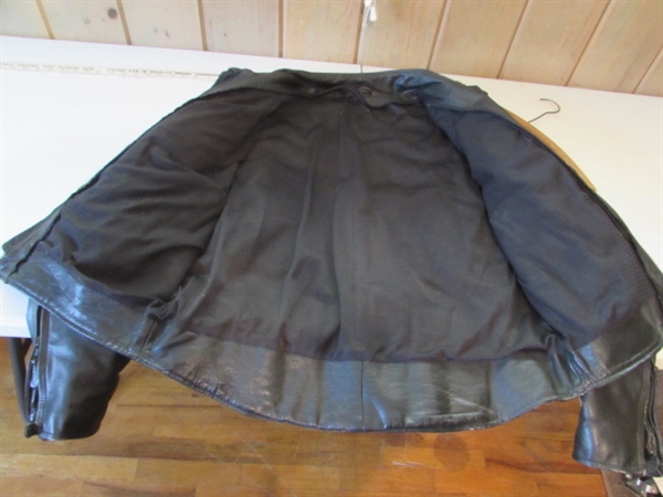 MEN'S LEATHER JACKET W/ZIP-OUT LINER