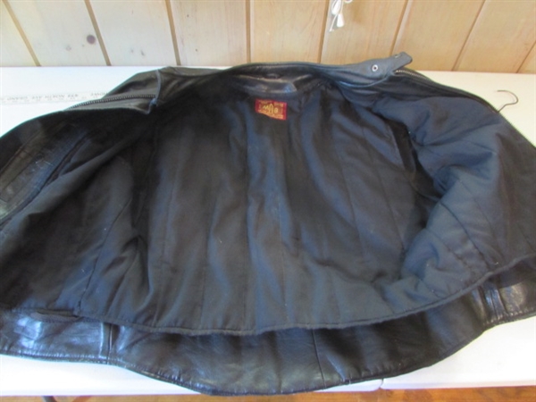 MEN'S LEATHER JACKET W/ZIP-OUT LINER