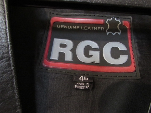 RGC MEN'S LEATHER BIKE VEST SIZE 46