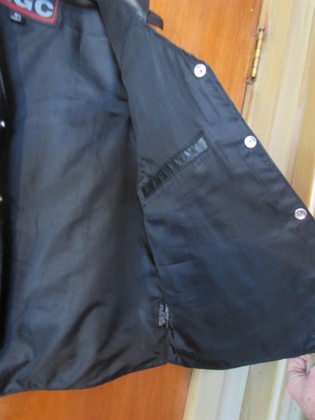 RGC MEN'S LEATHER BIKE VEST SIZE 46