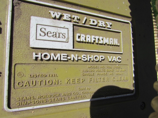 VINTAGE SHOP VACUUM W/FILTERS
