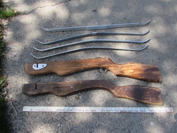 VINTAGE WHAM-O POWERMASTER WOODEN CROSSBOWS