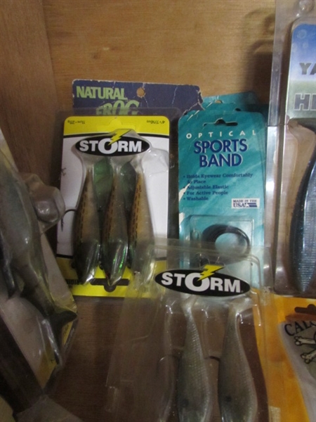 ASSORTMENT OF BAIT AND TACKLE