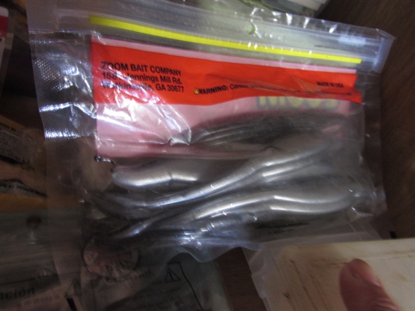 ASSORTMENT OF BAIT AND TACKLE
